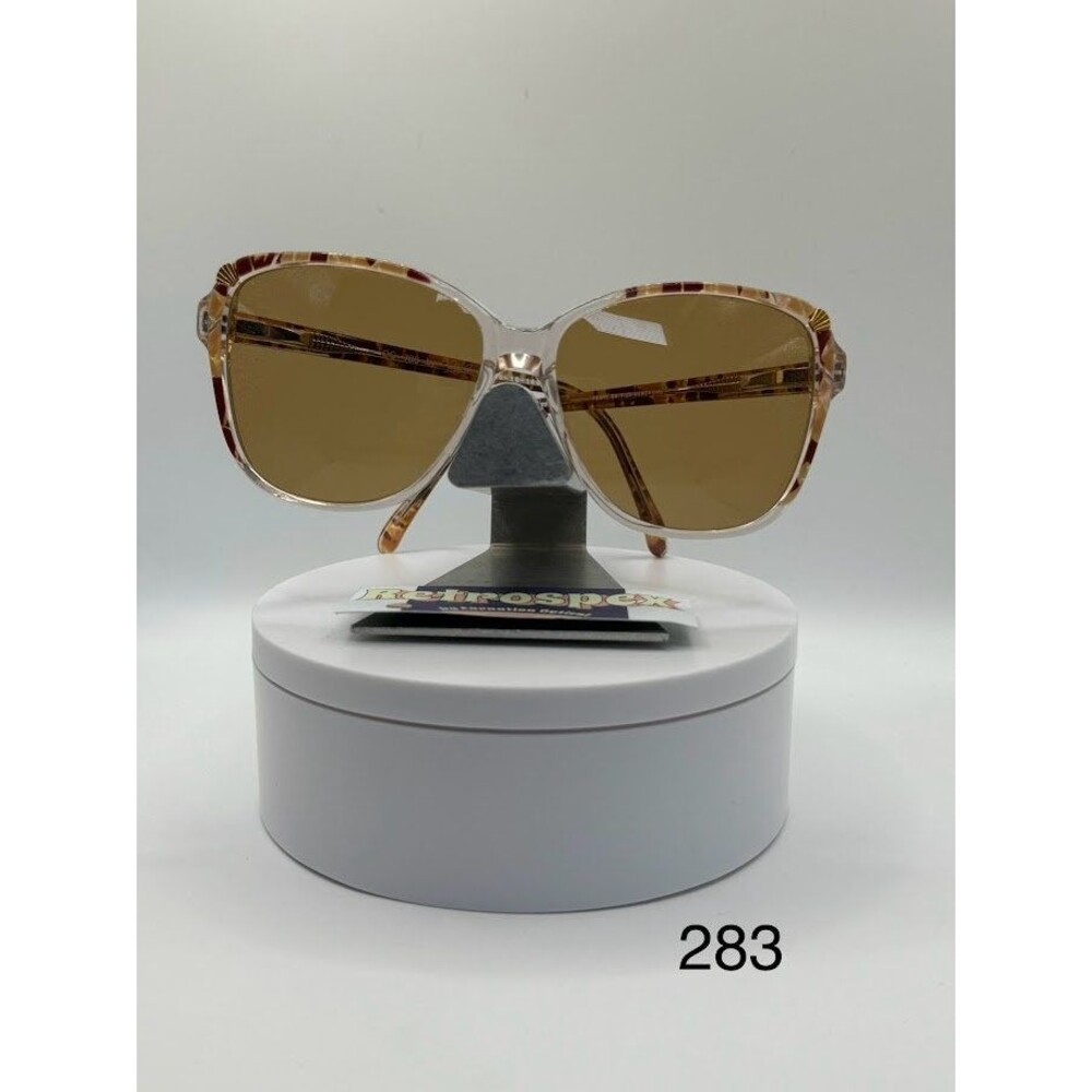 True Vintage Oversize Sunglasses | NOS Monochrome Style Brown Lens Oleg Cassini